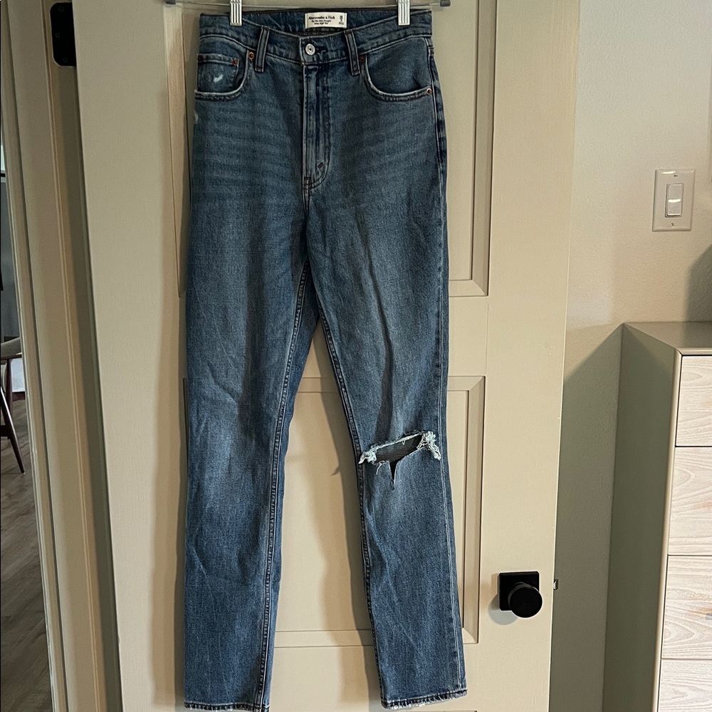 Abercrombie & Fitch Distressed Blue Jeans